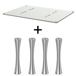 Стойка для Hi-Fi ddHiFi HS550 + SR100 x 4 Warm Gray/Silver