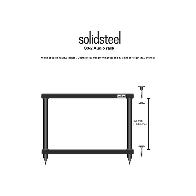 Стойка для Hi-Fi Solidsteel S3-2 Walnut - рис.2