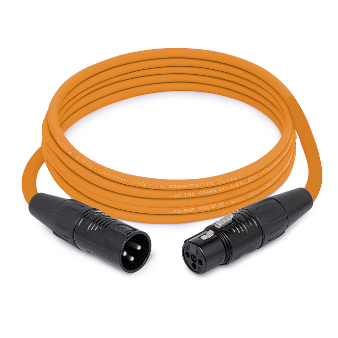 Кабель HeadMade Pro XLR-F - XLR-M Orange 3m - рис.0