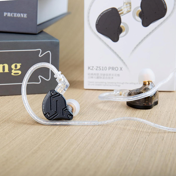 Наушники внутриканальные KZ ZS10 Pro X with Mic Black - рис.3