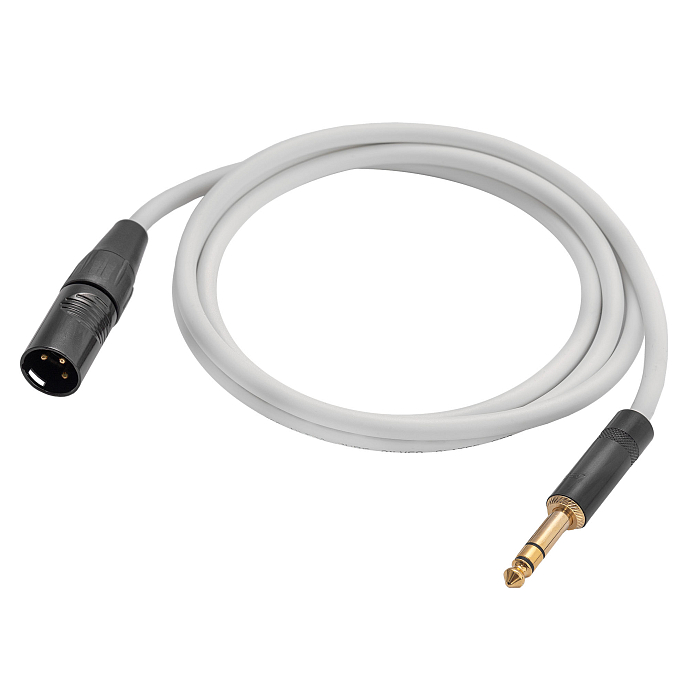 Кабель HeadMade Pro XLR-M - 6.3mm stereo White 1.5m - рис.1