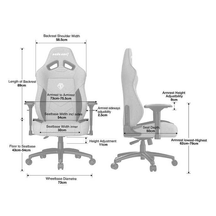 Компьютерное кресло AndaSeat T Compact Grey - рис.7