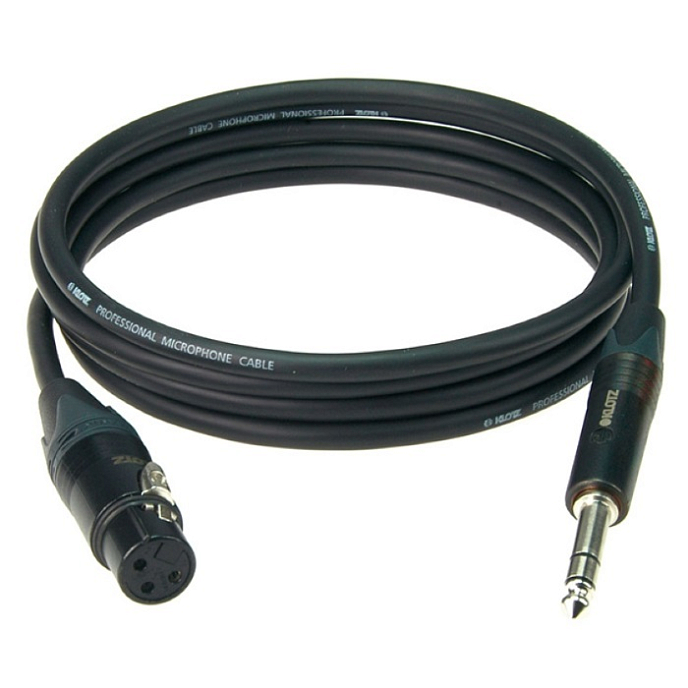 Кабель KLOTZ M1FS1B0100 XLR Female - Jack 6.3 1m - рис.0