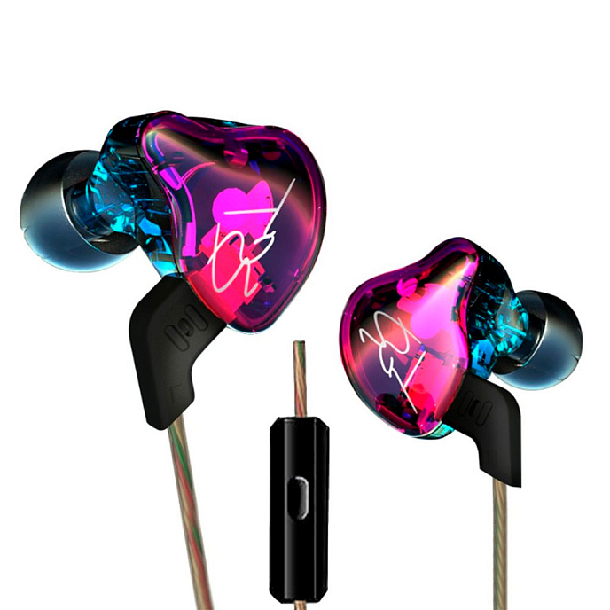 Наушники внутриканальные KZ ZST Purple with mic - рис.0