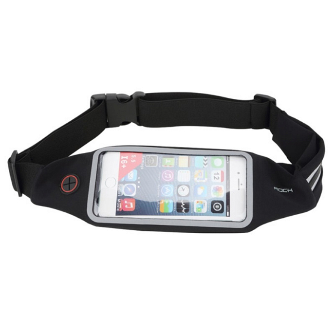 Сумка для смартфонов Rock Universal Running Belt Black - рис.0