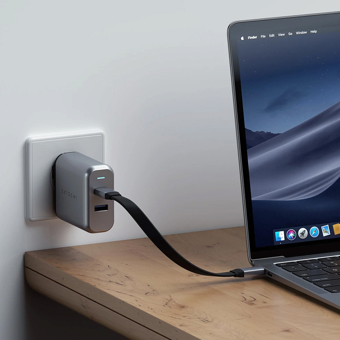 Кабель Satechi Flat USB-C to USB-C Black - рис.8