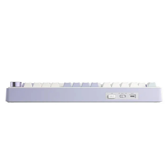 Клавиатура AULA F75 Graywood Switches white blue беспроводная механическая клавиатура_OpenBox - рис.1