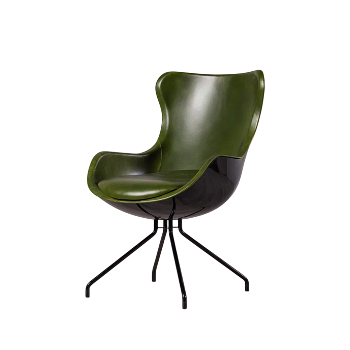 Кресло для прослушивания F2F Аэро Glossy Black Green - рис.0