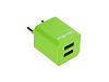 Сетевое зарядное устройство OltraMax charger 3.1A 2.1A+1A 2xUSB Soft-touch OM-Z-00014 Green - рис.0