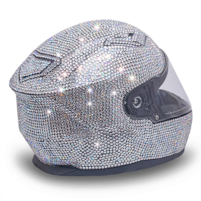 Кастомизация Инкрустация стразами мотошлема - рис.1