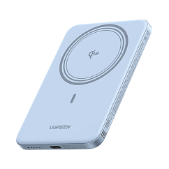 Внешний аккумулятор Ugreen PB580 MagFlow Air Ultra-Slim 5000mAh Silvery Blue