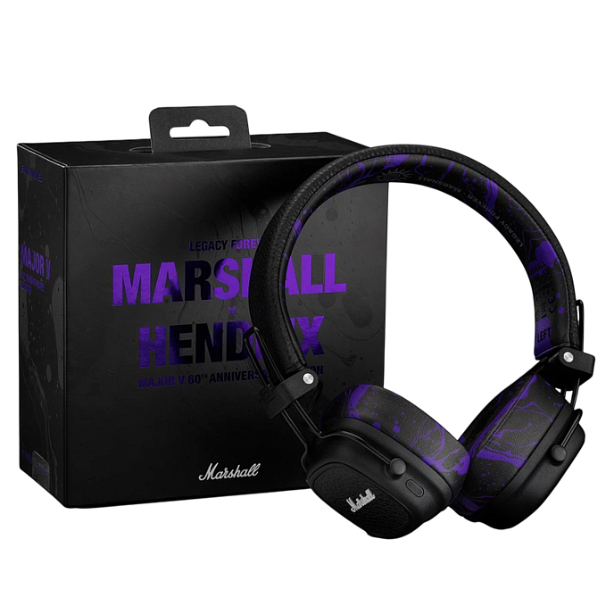 Беспроводные наушники Marshall Major V Hendrix Edition Black Violet - рис.6