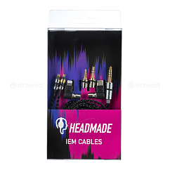 Кабель HeadMade IEM 2-pin to Multi-Plug 5 in 1 Black 1.2m
