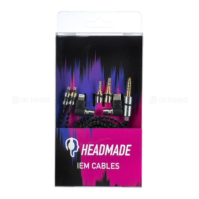 Кабель HeadMade IEM 2-pin to Multi-Plug 5 in 1 Black 1.2m - рис.1
