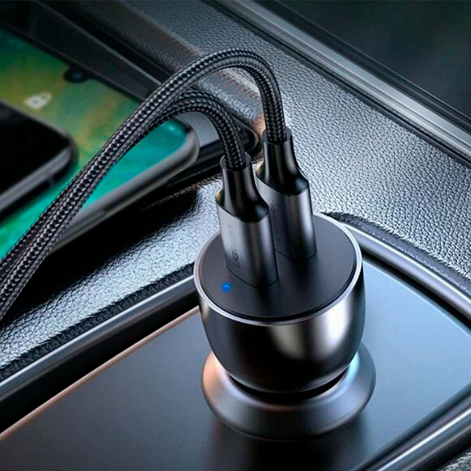 Автомобильное зарядное устройство Ugreen CD213 USB-C Fast Car Charger Space Grey - рис.5