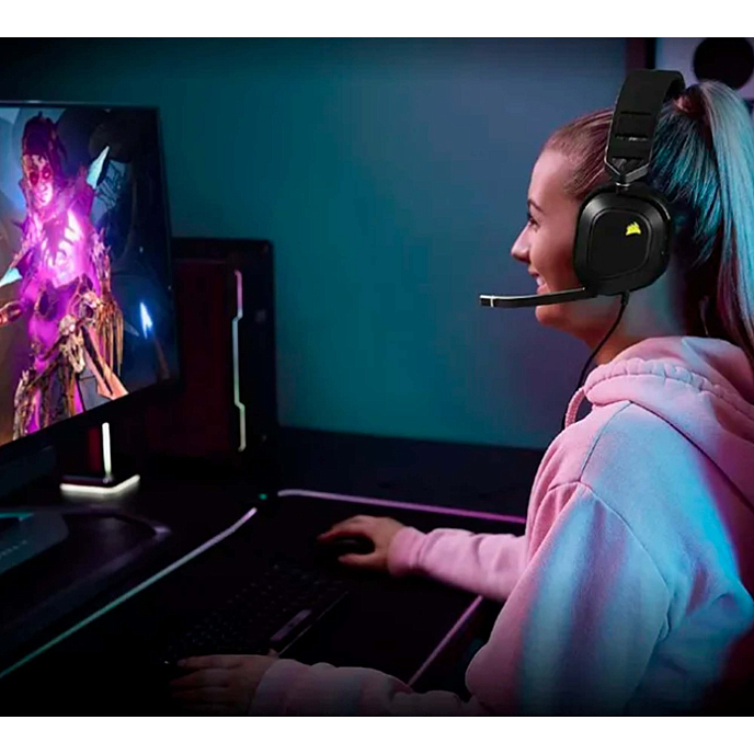 Игровая гарнитура Corsair HS80 RGB USB Carbon - рис.9