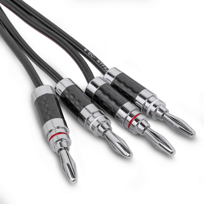 Кабель HeadMade Speaker Cable 2x2.5 Bn/Bn Black 1.5m_УЦ - акустический кабель разъёмы банан-банан - рис.1