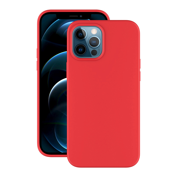 Чехол для смартфонов Deppa Soft Silicone for Apple iPhone 12 Pro Max Red - рис.1