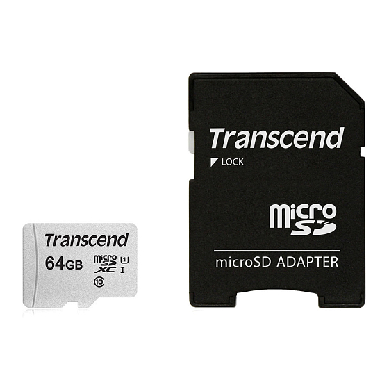 Карта памяти Transcend microSDXC 300S 64 Gb Adapter - рис.0