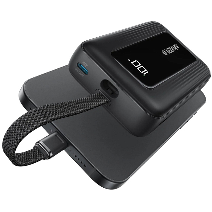 Внешний аккумулятор Anker Zolo Power Bank 10K 30W (Built-In USB-C Cable) Black - рис.4