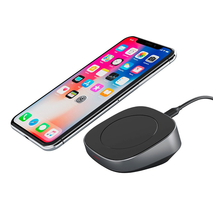 Сетевое зарядное устройство Deppa Qi Fast Charger 15W Black - рис.0