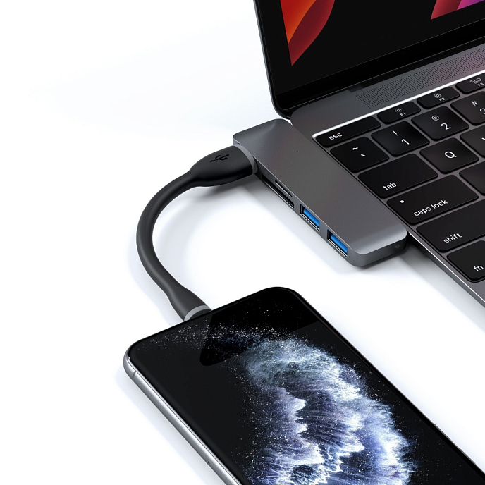 Кабель Satechi Flexible Lightning to USB 25cm Black - рис.3