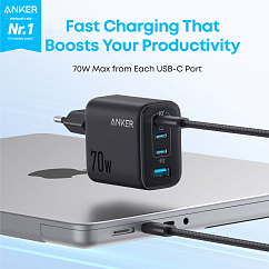 Сетевое зарядное устройство Anker Zolo Charger 3C1A 70W Black