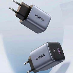 Зарядное устройство Ugreen CD350 35W USB-A - USB-C Grey