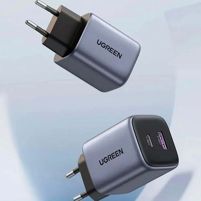Зарядное устройство Ugreen CD350 35W USB-A - USB-C Grey - рис.1