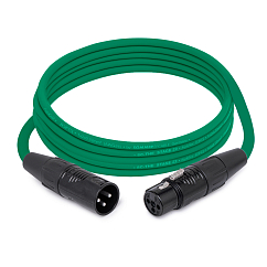 Кабель HeadMade Pro XLR-F - XLR-M Green 3m