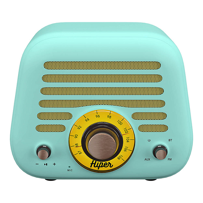 Портативная колонка Hiper RETRO L Cyan - рис.1