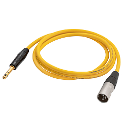 Кабель HeadMade Pro XLR-M - 6.3mm stereo Yellow 1.5m