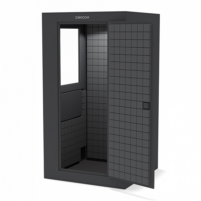 Акустическая кабина IzoRoom Standard with window Beige Blue - рис.2