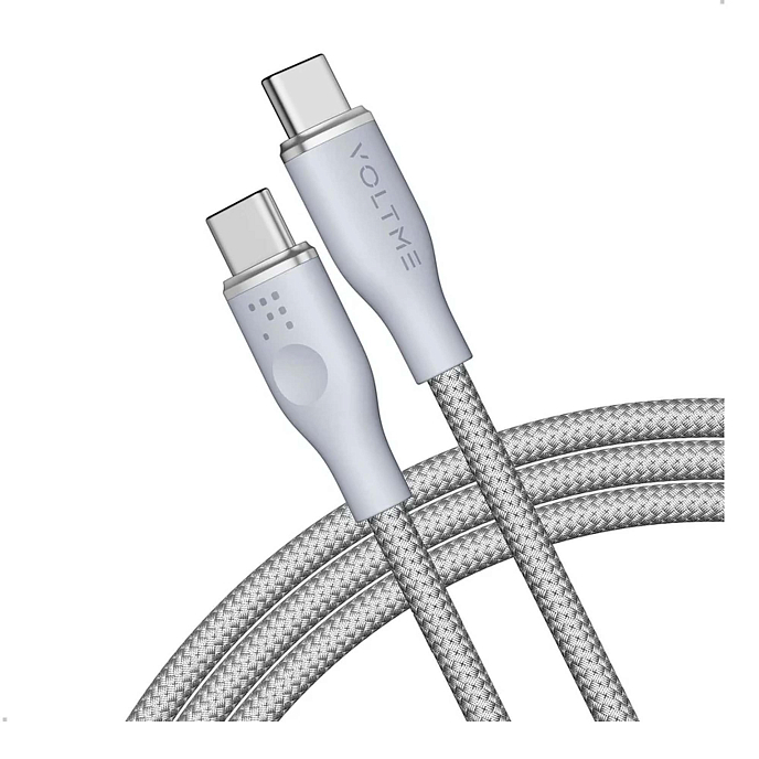Кабель VOLTME PowerLink Rugg CTC USB-C - USB-C 1m Grey - рис.0
