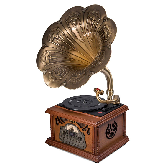 Проигрыватель винила MJI Audio Gramophone Classic Bronze Horn Turntable - рис.0