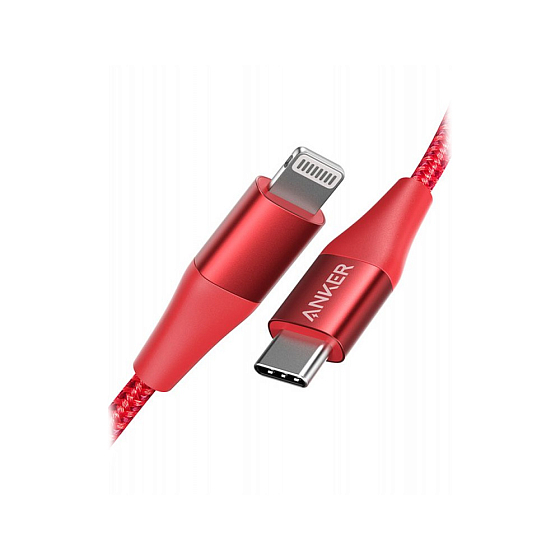 Кабель Anker PowerLine+ II USB-C - Lightning Red 0.9m - рис.0