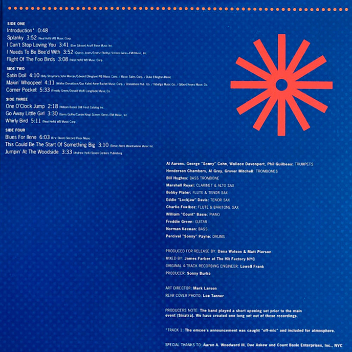 Виниловая пластинка Basie, Count Live At The Sands: Before Frank (MFSL) LP - рис.2