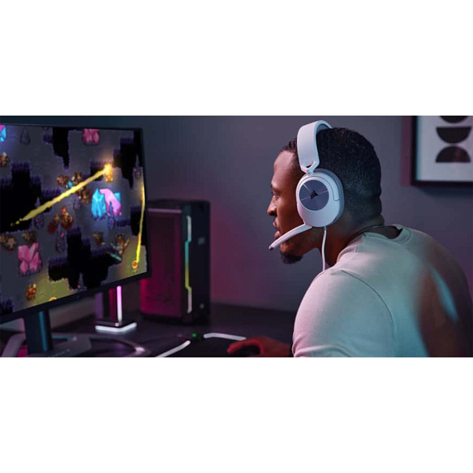 Игровая гарнитура Corsair HS55 Surround White - рис.7