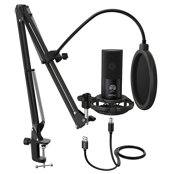 Микрофон для стриминга и игр Fifine T669 Black - рис.0