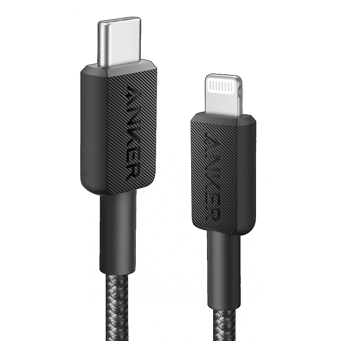 Кабель Anker Power Line 322 USB-C - Lightning 0.9m (A81B5) Black - рис.0