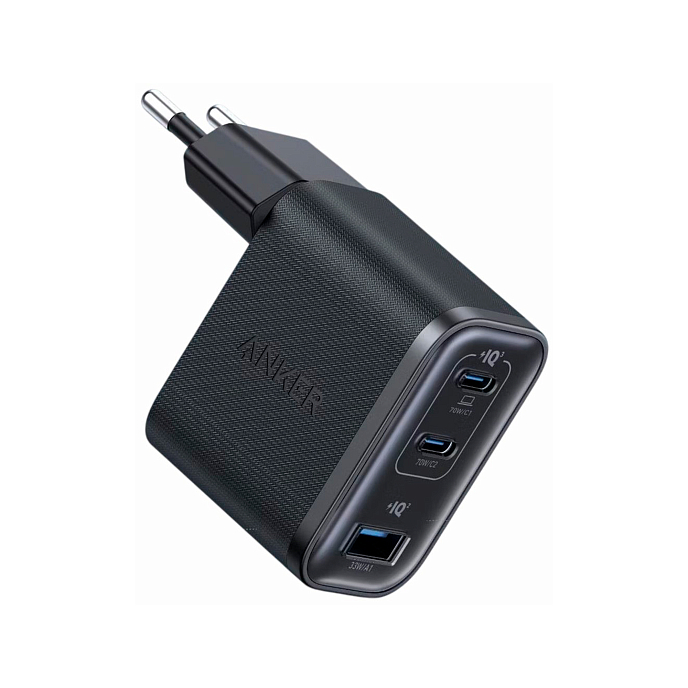 Сетевое зарядное устройство Anker Nano Charger 2C1A 70W Black - рис.0