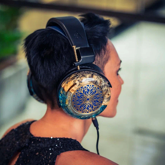 Наушники полноразмерные ZMF Atrium LTD Green Ish Leather 4-pin xlr ofc cable + 6.35mm - рис.29