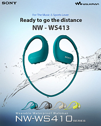 Наушники-плеер Sony NW-WS413 Blue
