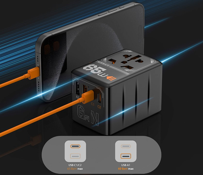 Сетевой фильтр Tessan TS-WTA03 Black - рис.1