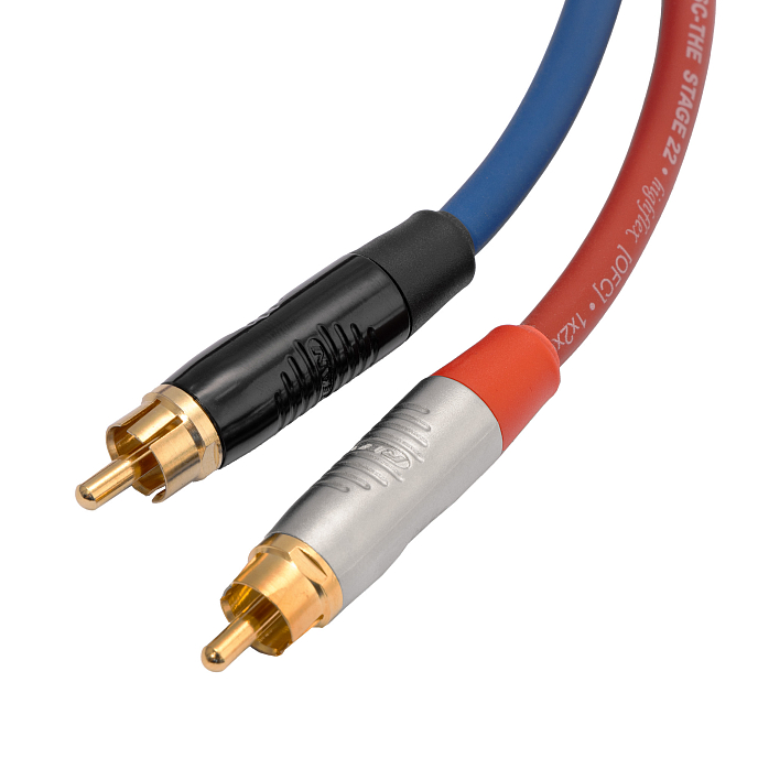 Кабель HeadMade Pro 2RCA - 2RCA Red Blue 0.62m - рис.2