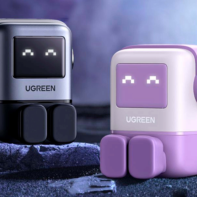 Зарядное устройство UGREEN CD361 Nexode RG 65W Robot GaN EU Purple - рис.5