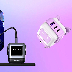 Зарядное устройство UGREEN CD361 Nexode RG 65W Robot GaN EU Purple