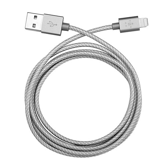 Кабель Belkin Mixit Metallic Lightning to USB Cable Gray 1.2m - рис.0