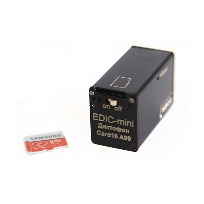 Диктофон EDIC-mini Card16 A99 black - рис.0