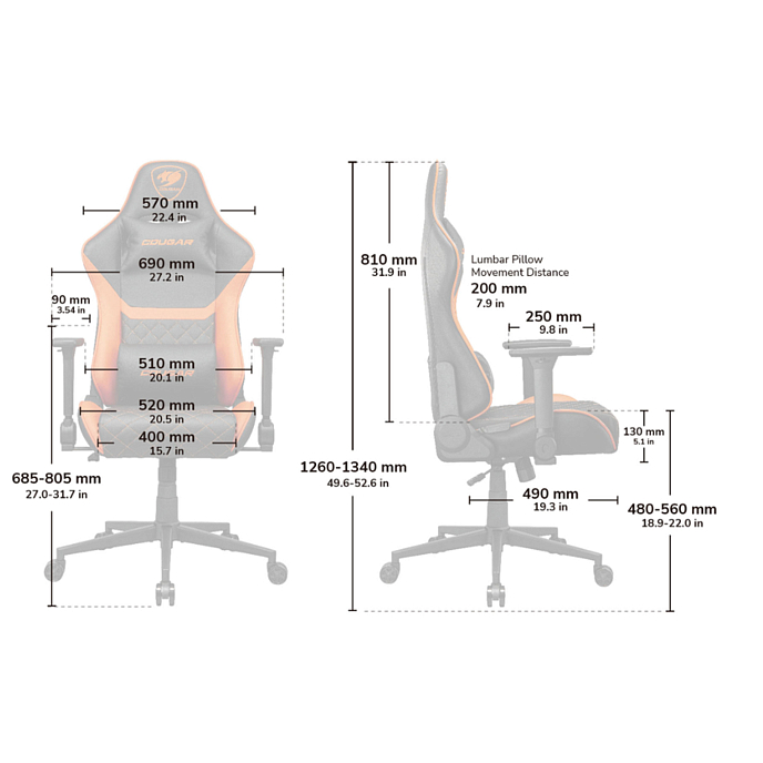 Компьютерное кресло Cougar Armor One V2 Black/Grey F - рис.9